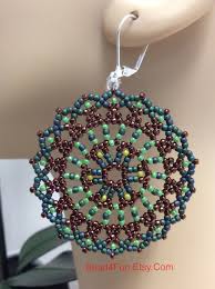 Seed Beaded Earrings Mandala Earrings Name Aligned With The Truth Trend Earrings Bohemian Avec Images Idees De Bijoux Tuto Bijoux Perles Modeles De Bijoux En Perles