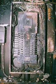 Here is another panel with only three double pole breakers in the top six spaces but one of them has blue wires that run to the bus bars for the lower circuits. Electrical Distribution Panels Circuit Breaker Fires