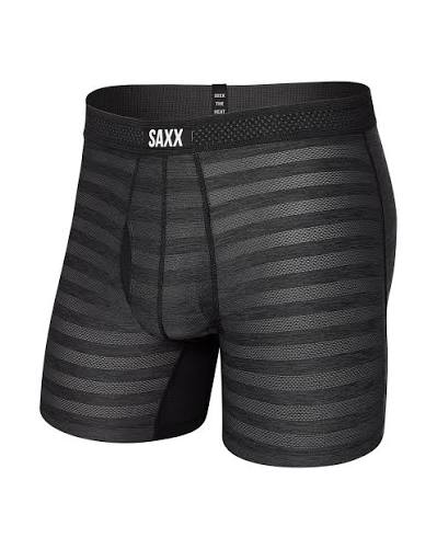 DropTemp® Cooling Mesh Boxer Brief - Black Heather | SAXX Underwear