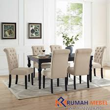 Meja makan, salah satu properti yang fungsinya sangat dibutuhkan di dalam rumah. Meja Makan Minimalis Modern Evelin 6 Kursi Rumah Mebel