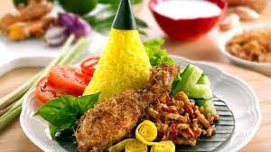 Resep Ayam Goreng Nasi Kuning Nasi Kuning Tumpeng Mini Indonesian Food