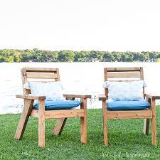 The hard surface gives patio furniture firm footing, so you can create a seating ensemble for outdoor dining, morning coffee, or simply relaxing with friends. 28 Diy Outdoor Furniture Projects To Get Ready For Spring Houseful Of Handmade
