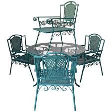 Unique French 1920s Patio Set Comprising A Table And Four Lounge Chairs Patio Set Chair Lounge Chair
