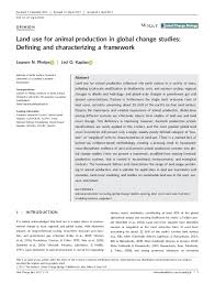 PDF) Land use for animal production in global change studies: Defining and  characterizing a framework animal