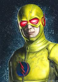 It is because the character has a simple appearance with the red costume. Reverse Flash Art Print By Svetlana Drobakhina