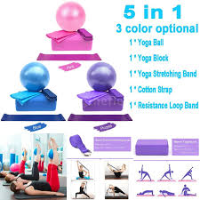 Maybe you would like to learn more about one of these? 5pcs Yoga Equipment Set Include Yoga Ball Yoga Blocks Stretching Strap Resistance Loop Band Exercise Band Wish