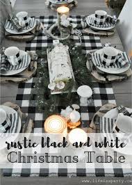 Black And White Plaid Christmas Tree Rustic Black And White Christmas Table Plaid Christmas Decor Black Christmas Decorations Christmas Table