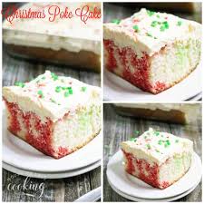 This cake is best made the day before, which makes it great to bring to all those summer potlucks! Christmas Poke Cake Moore Or Less Cooking