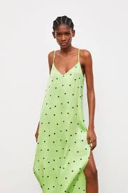 Black And White Spot Midi Dress Zara Vestido Lunares Ver Todo Vestidos Mujer Zara Espana Polka Dot Dress Polka Dot Maxi Dresses Dresses