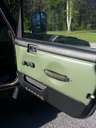 Finished The Interior Mod On My 2000 Tj Really Happy With The Green Black Look Jeep Tj Jeep Wrangler Interior Jeep Wrangler