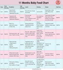 11 Months Baby Food Chart 11 Months Baby Food Options Baby Food Chart 11 Months Baby Food Food Charts
