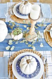 Thanksgiving is classically a time of bounty, which makes understated decor a breath of fresh air for the thanksgiving table. A Blue And White Thanksgiving Table Sand And Sisal