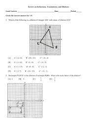In this video, i will be teaching you all how you can find the answer key to any worksheet or assignment that you have! Review On Reflections Translations Dilations