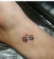 For my love of animals | small dog tattoos, tattoos for. Paw Prints And A Heart For My Peanut Butter Rip Upper Right Foot 2016 Small Dog Tattoos Print Tattoos Dog Memorial Tattoos