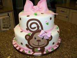 A cute keepsake to hang in your little monkey's bedroom. Monkey Themed Baby Shower Cake For A Baby Girl Cakecentral Com
