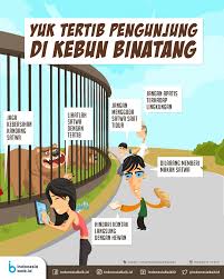 Peraturan tertulis dari yang berwenang, pembatasan hak. Yuk Tertib Pengunjung Di Kebun Binatang Indonesia Baik