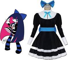 Amazon.com: Anime Panty & Stocking with Garterbelt Heroine Anarchy Stocking  Black Dress Cosplay Costume with Stockings (Female S) : Clothing, Shoes &  Jewelry