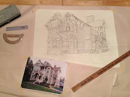 Can be added to make the drawing more artistic. Two Point Perspective Recreation Of Victorian House Jmschultz