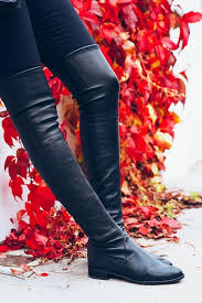 Stuart Weitzman The Lowland Boot Black Stretch Leather Ss16 Street Style Roupas Vestidos
