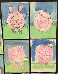 This Little Piggy Went Wee Wee Wee Kindergarten Art Lessons Elementary Art Projects Kindergarten Art