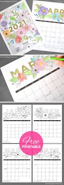 This calendar is a chalkboard style calendar with a stylish black and white color scheme. Free Printable 2021 Calendars Botanical Paperworks