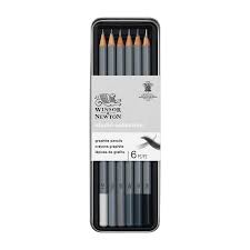 Winsor Newton Studio Collection Graphite Pencils Assorted Tin Of 6