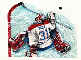 Carey Price Montreal Canadiens Original Painting By Mark Penxa Sports Painting Hockey Life Nhl