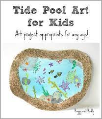 Tide Pool Art Project For Kids Using Real Sand Kids Art Projects Pool Art Art For Kids