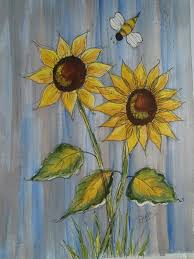 The Ladies Did A Great Job And We Had A Lot Of Fun Flower Art Painting Flower Art Sunflower Painting