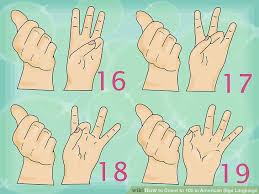 sign language numbers sign language chart