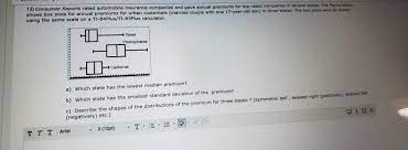 Group health insurance can be perfect because classes get higher rates than folks. Solved 13 Consumer Reports Rated Automobile Insurance Co Chegg Com