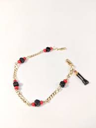 14k Yellow Gold Azabache Baby Bracelet With Hand Charm Carbo Jewelers