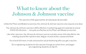 Check spelling or type a new query. Su Is Administering Johnson Johnson Vaccines Here S What You Need To Know The Daily Orange