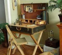 This extraordinary table is unique to. Suitcase Desk From A Wardrobe Trunk Hometalk