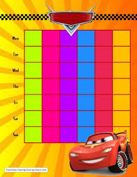 lightning mcqueen cars free potty chart template potty