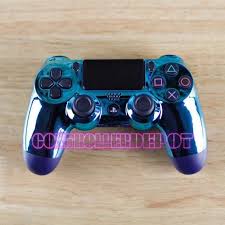Chrome Blue Dual Shock 4 Wireless Bluetooth Custom Etsy Dualshock Wireless Bluetooth Playstation Controller