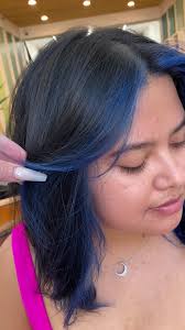 This vibeeee #bluehair #bluemoneypiece #darkhair #scottsdalearizona  #scottsdalecolorist #scottsdalecolorspecialist