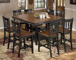 Owingsville 9 Piece Square Counter Extension Table Set By Signature Design By Ashley Counter Height Dining Room Tables Square Kitchen Tables Dining Table
