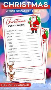 Christmas Word Scramble For Kids Free Printable In 2020 Christmas Words Christmas Word Scramble Holiday Activities For Kids
