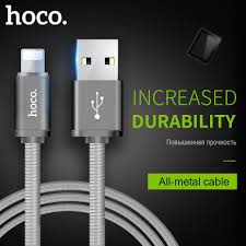 Hoco U5 1 2m 2 4a Full Metal Charging Data Cable For Lightning Apple Iphone 7 Ipad Charger Iphone Cable Iphone Cord