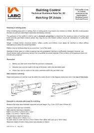 notching or drilling joists