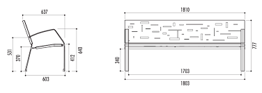 Banc Public En Metal Banc Public En Acier Banc Public Design En Metal Abstract Dmc Direct