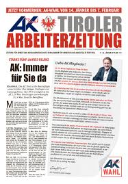 Zwar noch keinen abschluss, wie der innsbrucker. Tiroler Arbeiterzeitung Ausgabe Janner 2019 Arbeiterkammer Tirol
