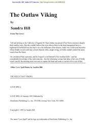 I enjoy thinking of my childhood. The Outlaw Viking By Sandra Hill