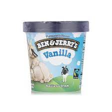 Ben & jerry's — марка мороженого, замороженного йогурта, шербета и продуктов на основе мороженого, производимая компанией ben & jerry's homemade holdings. Ben Jerry S Vanilla Ice Cream 473ml Spinneys Uae