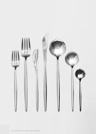 Moon Polished Steel Casa De Perrin Dinnerware Tableware Polished Steel Tableware