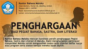 Penghargaan Bagi Pegiat Bahasa Sastra Dan Literasi Kantor Bahasa Maluku