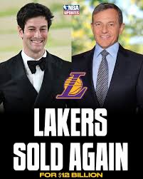 🇺🇸🏀🇺🇸 😱🥵🥶🥵😱🥵🥶 Los Angeles Lakers fueron vendidos otra vez.  Ahora a Josh Krushner y Bob Iger un próspero hombre de negocios Americano.  El precio fue por encima de los $12 BILLONES de