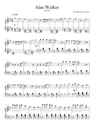 Sheet Music Made By Jnmusic Yt For Klavier Learnpiano Alan Walker Piano Sheet Music Piano Sheet