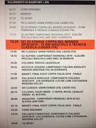 Da oggi, raisport abbandona la vecchia configurazione per proporre la propria offerta in una veste nuova, a partire dall'alta resta invece, sul canale 58, il canale raisport, in definizione standard. Raisport Ar Twitter Oggi Sui Raisport La Programmazione Di Domenica 17 Febbraio Sci Ciclismo Atletica Basket Pallavolo Notizie